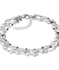 Armband Botswana Black Beads Zilver