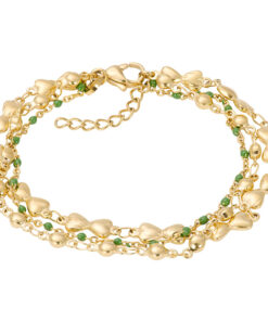 Armband Botswana Green Beads Goud