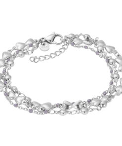 Armband Botswana Grey Beads Zilver