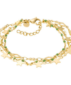 Armband Kenya Green Beads Goud