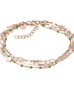 Armband Kenya Green Beads Rosé