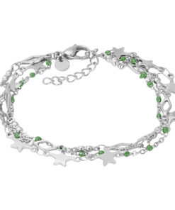 Armband Kenya Green Beads Zilver