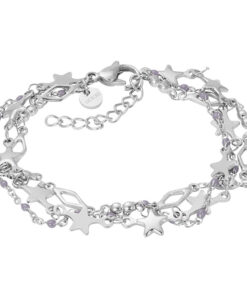 Armband Kenya Grey Beads Zilver